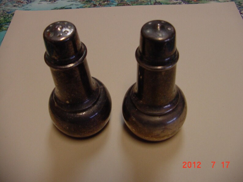 Vintage International Silver Salt & Pepper Shakers image 1