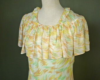 Springtime 1930s Silk Chiffon Dress