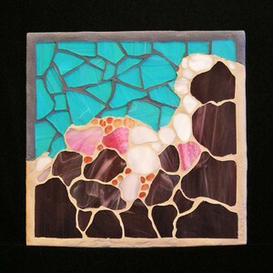 Stained Glass Mosaic Wall Art: Abstract Storm Clouds