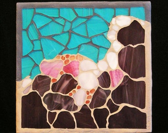 Stained Glass Mosaic Wall Art: Abstract Storm Clouds