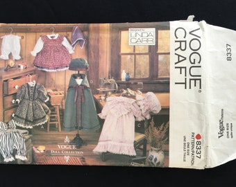 1990s Vogue Doll Clothes Pattern (No. 8337) Multiple Garments