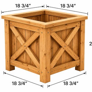 Farmhouse Planter Box Plans | Beginner Woodworking, Outdoor Cedar Design (Digital Download)
