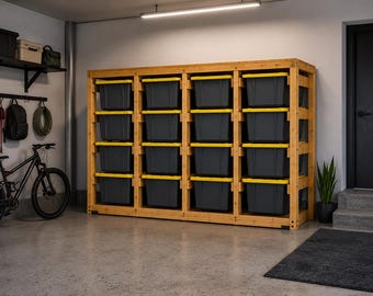 Projeto de Prateleira Organizadora para Caixas de 27 Galões | Organizador de Garagem Faça Você Mesmo (Download em PDF)