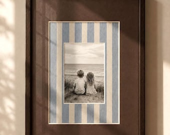 Custom Linen Photo Frame, Fabric Wrapped Matboard, Personalized Picture Frame, Custom Color Mat Display