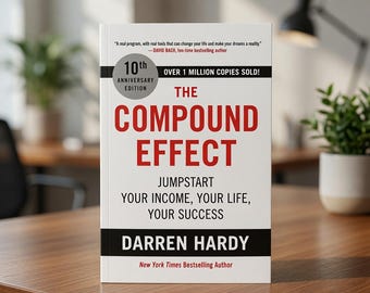 The zusammengesetzte Effekt Buch Cover druckbare Wandkunst | Erfolg Mindset Poster