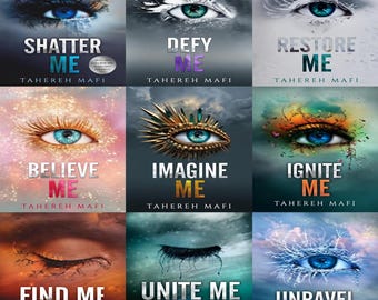 Shatter Me Series Book Cover Bundle | 9 Fantasy Dystopian Book Covers | Digital Wall Art Collection