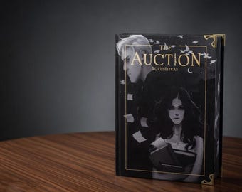 Das Auktionsbuch Nook Miniatur | Dark Academia Buch Dekor | Fantasy Bücherregal Einsatz