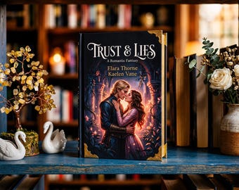 Trust & Lies Romantisches Fantasy Buch Cover | Feinde zu Liebenden Fantasy Romanze