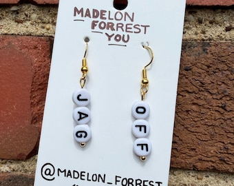 Pittsburgh Jagoff Earrings – Handmade Word Bead Jewelry