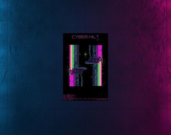 KTN-V1 // Cyber Hilt // Techwear Poster & Weapon Blueprint | Futuristic Weapon Art | Cyberpunk Room Decor