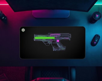FRM-V1 // Neon Viper // Cyberpunk Mousepad & Techwear Desk Mat | Tactical SMG Blueprint | Edgerunner Gear