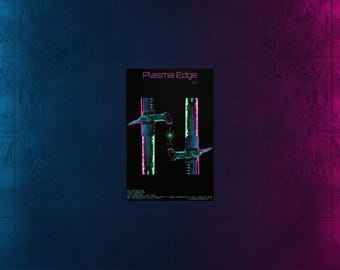 KTN-V1 // Plasma Edge // Cyberpunk Decor & Poster | Streamer Background | Futuristic Katana Blueprint Art