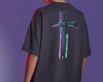 KTN-V1 // Plasma Edge // Techwear Clothing & Cyberpunk Shirt | Urban Techwear Katana Tee | Edgerunner Streetwear