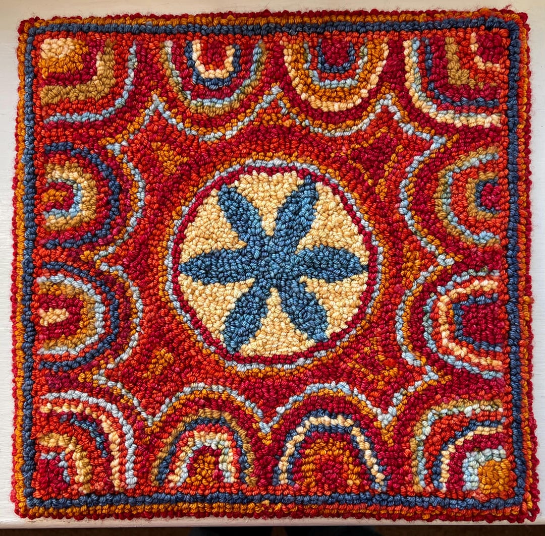Graphic Primitive Needle Punch Rug or Table Mat or Wall Hanging - Etsy