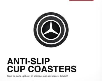 Mercedes-Benz siliconen bekerhouderonderzetters – Set van 2 – Antislip – Universele pasvorm – Auto-interieuraccessoire – Autocadeau