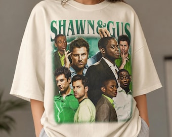 Shawn and Gus Psych TV Show Vintage Montage T-Shirt, Comfort Colors Graphic Tee