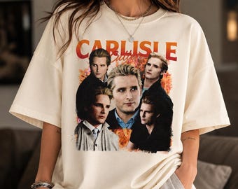 Camiseta con collage retro de Carlisle Cullen de la saga de vampiros de los 90