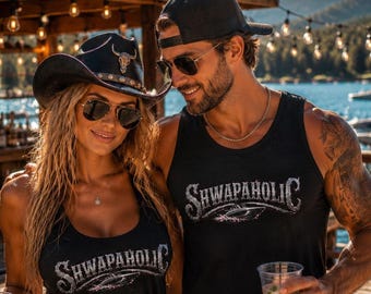 Shwapaholic Tank Top Shuswap Lake Shirt BC Houseboat Party Bella Canvas 3480