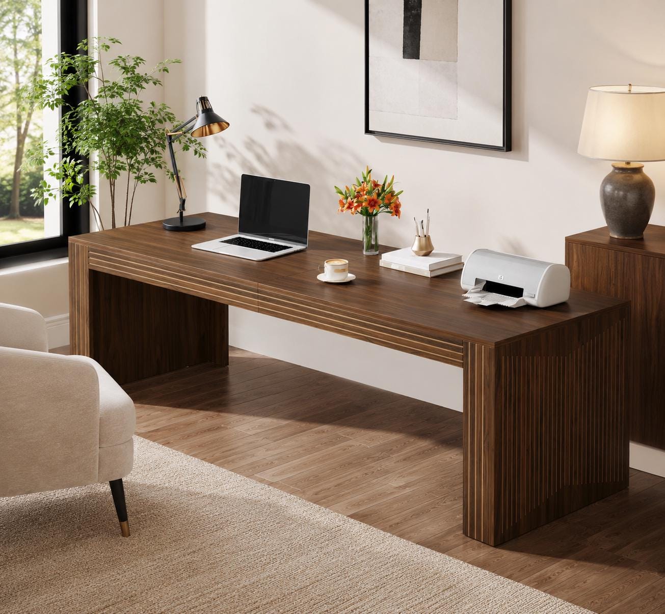 Wood Two Person Desk - Etsy
