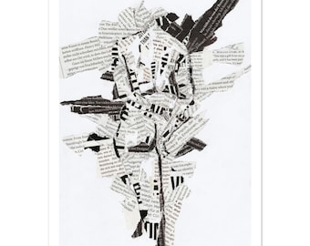 Madeleine III - A4 Kunstdruck - Mattes Premium-Papier. Figuren-Druck, Analoges Vintage Collage Poster von danaimoi
