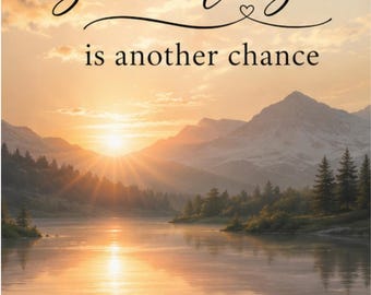 Sunrise Second Chance Wall Art Set | Today Holds More Possibilities Than Yesterday | Motivational Quotes | Positive Home Decor