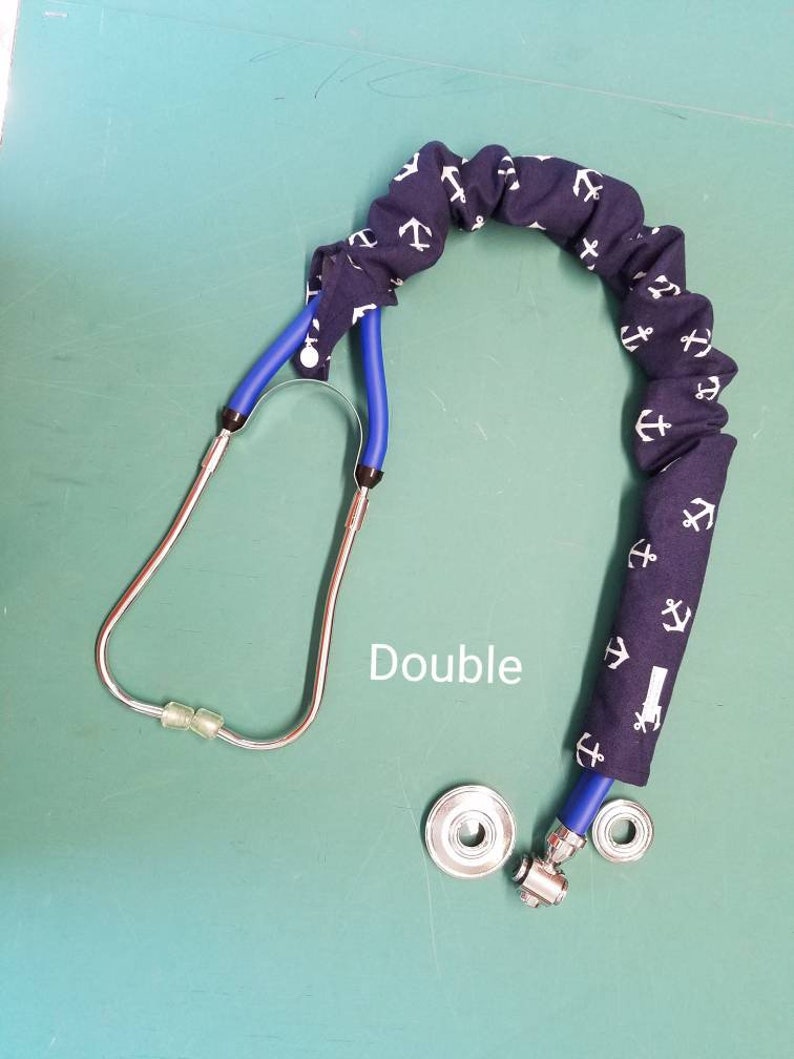 Stethoscope Scrunchie ANCHORS NAVY Protect bare neck & Tubing Etsy