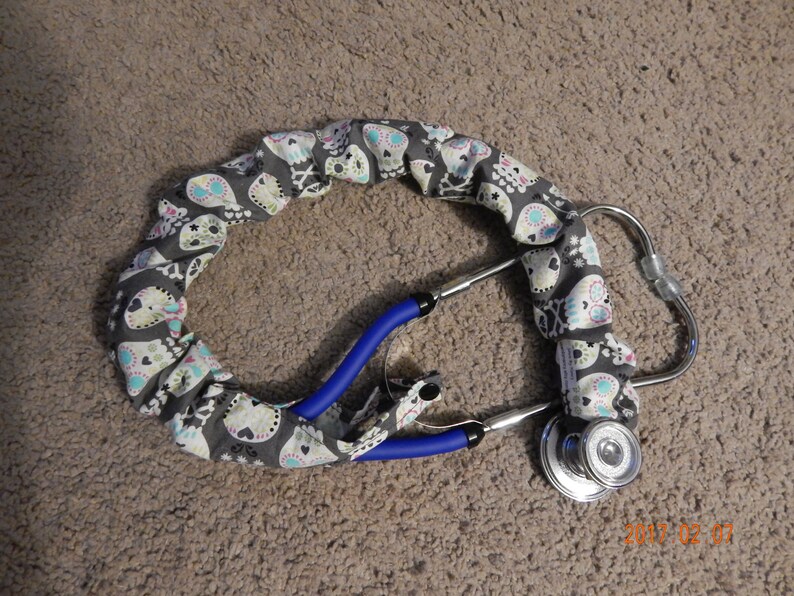 Stethoscope Cover Scrunchie SUGAR Skulls Dude Single Double Etsy
