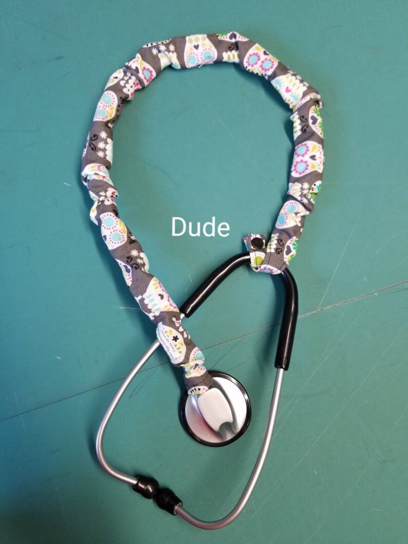 Stethoscope Cover Scrunchie SUGAR Skulls Dude Single Double Etsy