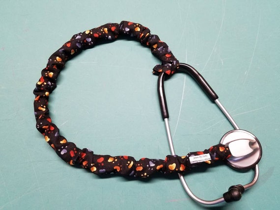 Stethoscope Cover Scrunchie RUSTIC PAWs HEARTs Black Protect | Etsy