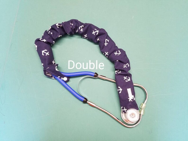 Stethoscope Scrunchie ANCHORS NAVY Protect bare neck & Tubing Etsy