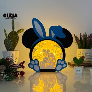 Maus Ostern 1 Box Maus Ostern Cricut DIY Valentinstag Projekt, Maus Ostern 1 Box SVG zum Erstellen der Osterdekoration Schattenbox