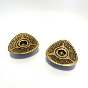 Set aus zwei kleinen Kerzenhaltern aus Bronze von Eric Scott Robbert, ca. 1960er-1970er Jahre