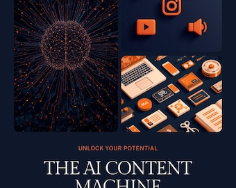 Máquina de contenido con IA / 50 indicaciones de Claude para creadores de contenido / Guiones de TikTok, Instagram y YouTube / Descarga digital