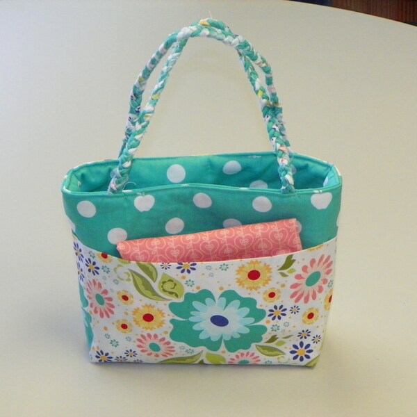 Children's Diaper Bag -- Turquoise floral