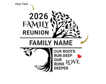 SVG personalizado para reunião de família 2026, SVG para camiseta de reunião de família, SVG para árvore genealógica de reunião de família, SVG "Nossas raízes são profundas" para reunião de família, SVG para reunião de família (em PNG)
