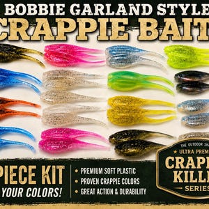 Bobbie Garland Style Crappie Baits 10 Pack Pick Your Color Soft Plastic Grubs