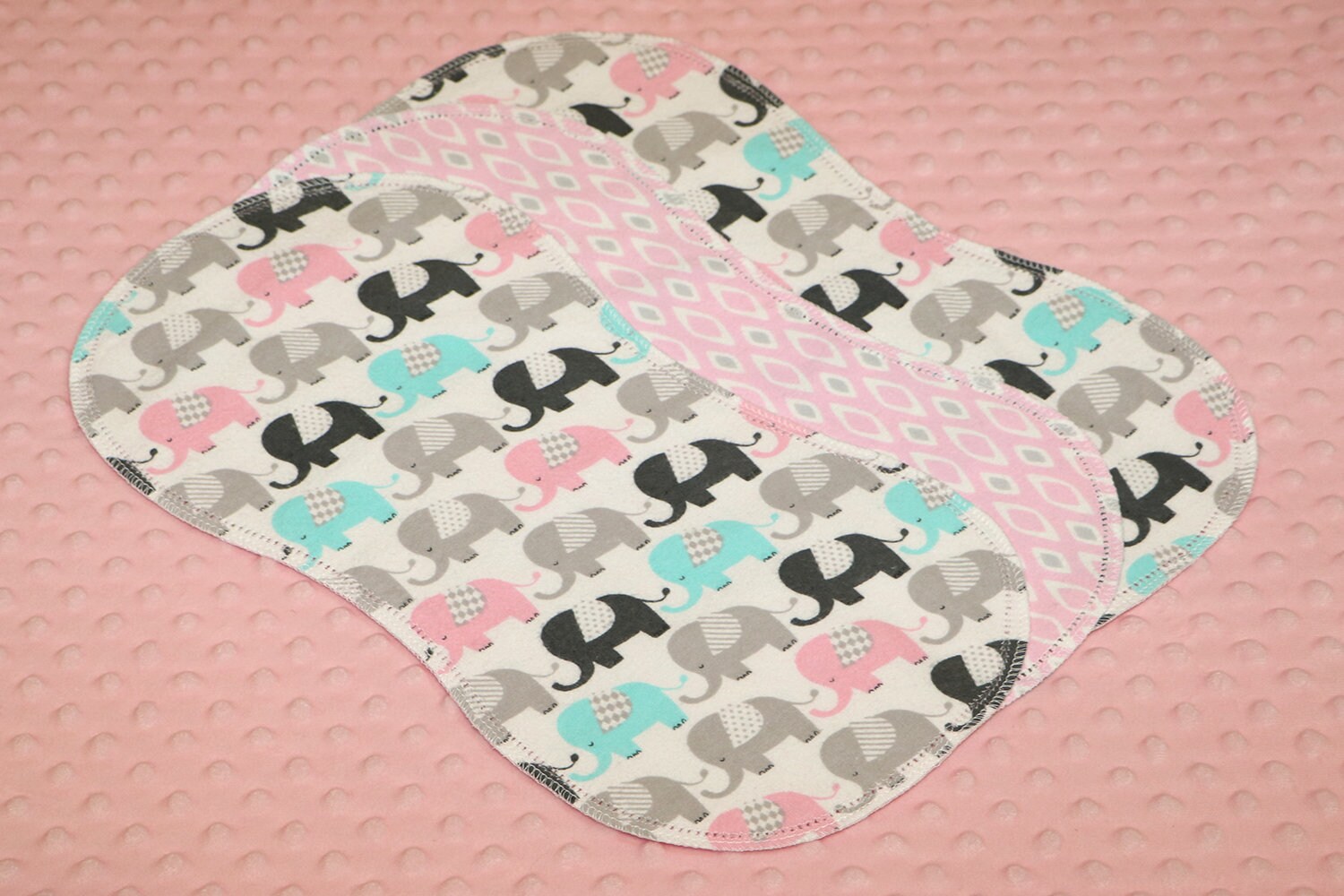 Hemstitched 3 Piece Flannel Burp Cloths Kit Pattern Etsy