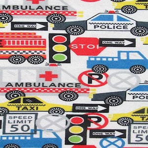 Flannel by the Yard – Transportation Packed Cotton Flannel