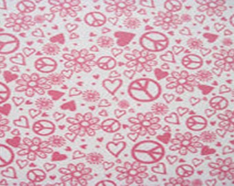 Flannel by the Yard – Peace Out 100% Cotton Flannel