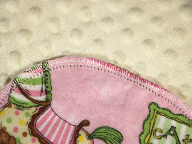 Hemstitched Flannel Baby Blanket and 2 Burp Cloths Kit Sugar Etsy