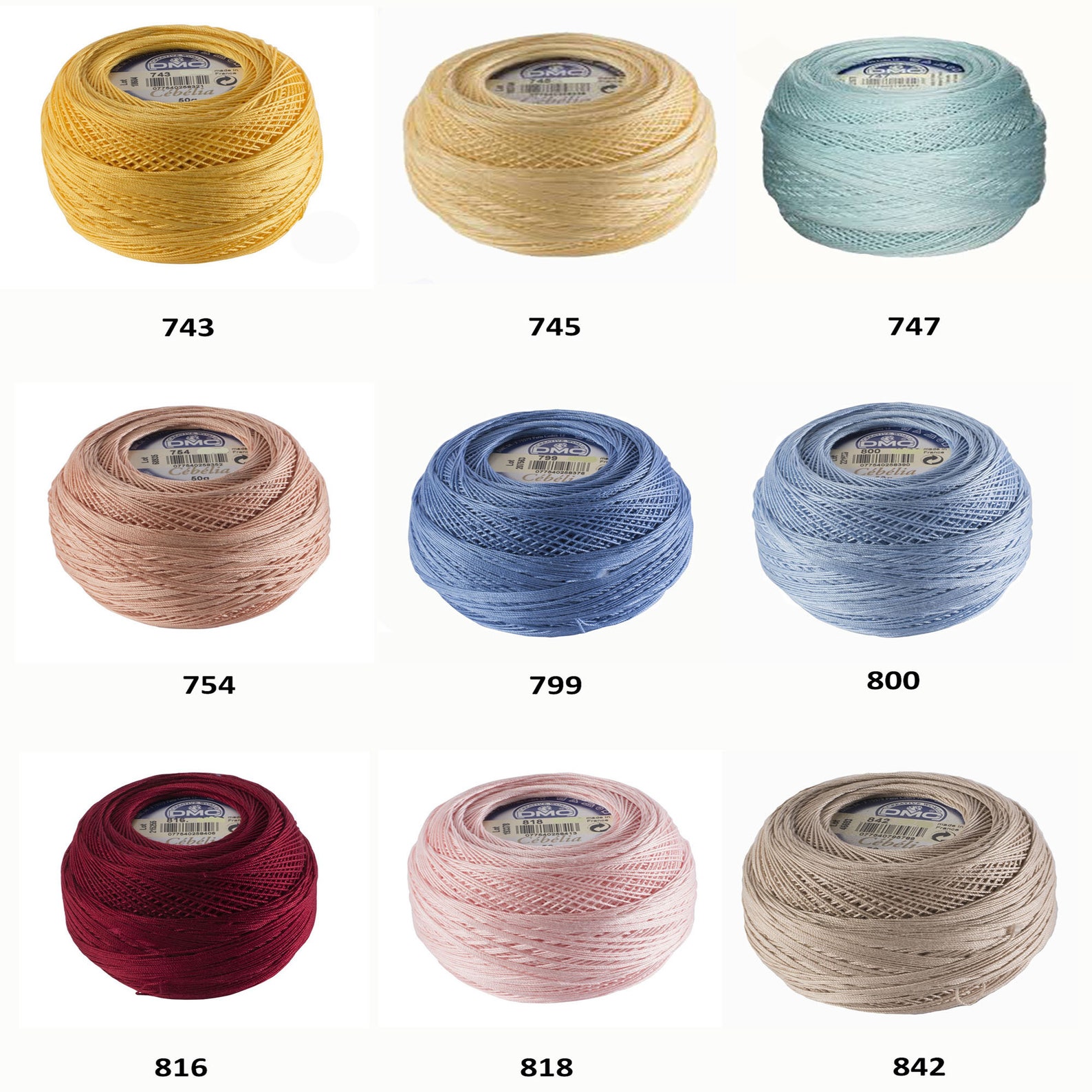 DMC Cebelia Size 10 Crochet Thread 27 Colors Available Etsy