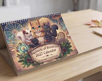 Squirrels of Brooklyn 2027 Wall Calendar | Whimsical Storybook Art, NYC Landmarks