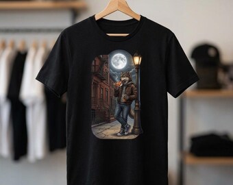 Werewolf Pizza T-Shirt, Spooky Brooklyn Legend Graphic Tee, Fall Streetwear