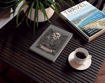 The Raven's Feast Gothic Hardcover Journal, Dark Academia Notebook, Spooky Grimoire Diary, Witchy Stationery Gift