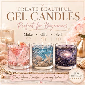 Anleitung zur Herstellung von Gelkerzen | Cocktail, Aquarium, Galaxy Designs (PDF Download)