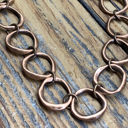 Antique Copper Organic Chain by the Foot Supplies and Etsy