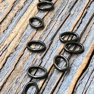 Dark Bronze Oval Jump Rings: DIY Jewelry Making (10 mm x 7 mm)