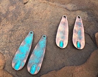Copper Patina Earring Components - Dark or Light Patina - Jewelry Finding - Necklace Pendants