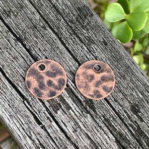 Textured Copper Blank Charms or Pendants - DIY Jewelry Findings and Supplies