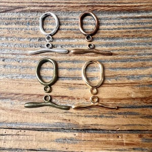 Organic Toggle Clasp Set: 3 Sets - Jewelry Connector Findings